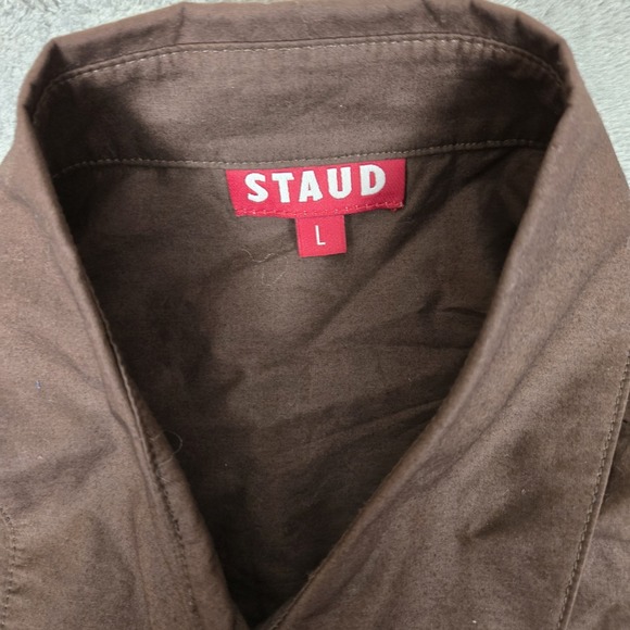 Staud Hazel Dress Womens Large Brown Sweater Knit Combo Long Sleeve Maxi Wool - Picture 4 of 8